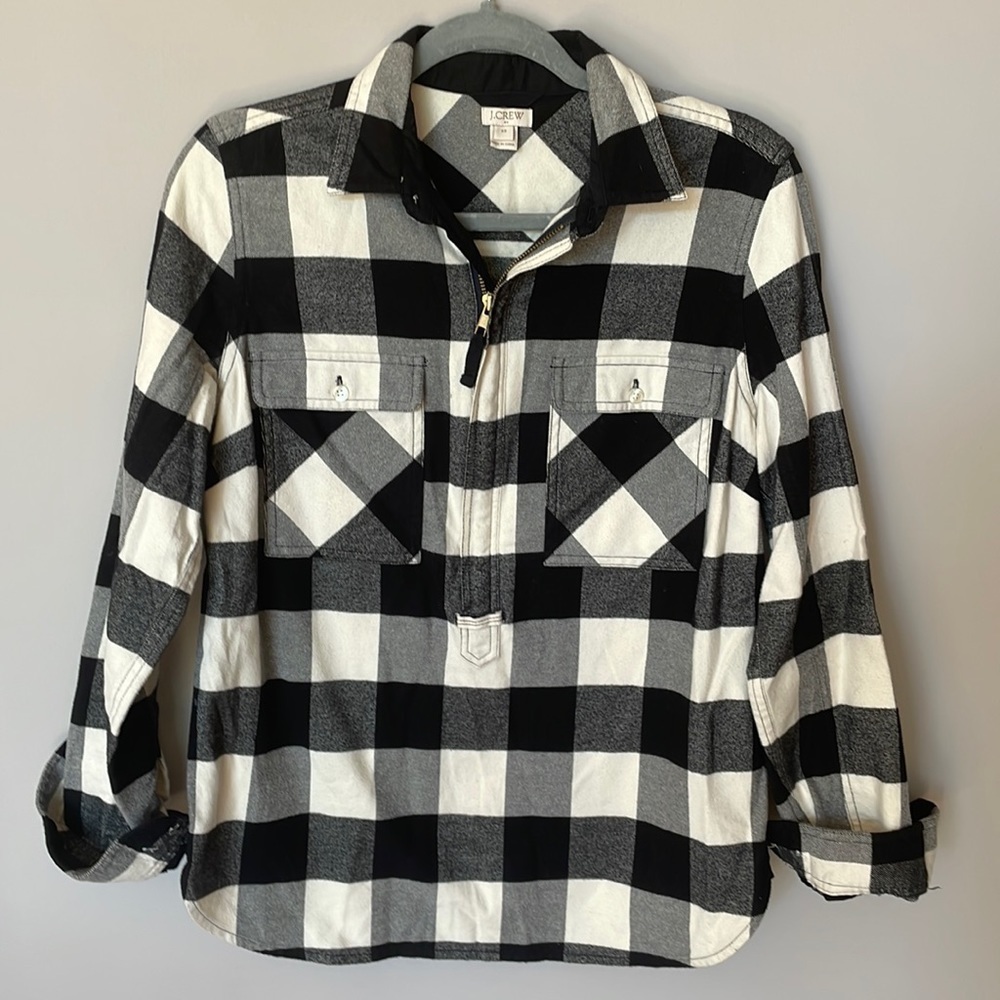 J Crew plaid flannel shirt jacket